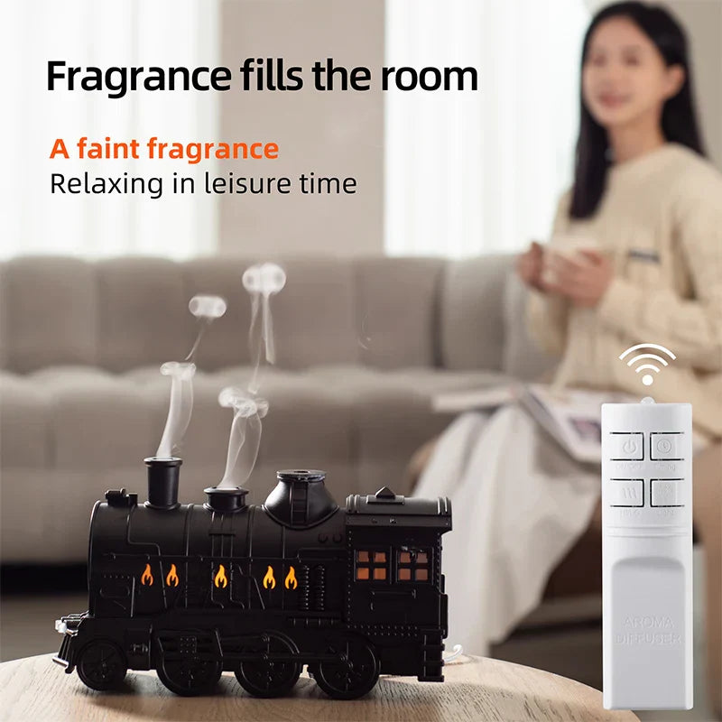 Lisslune | Mini Train Aromatherapy Essential Oil Diffuser Lamp Decor