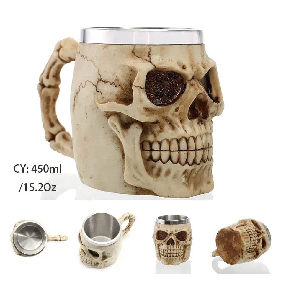 Lisslune | Medieval Dragon Resin Stainless Steel Mug as Coffee Mug or Tea Mug