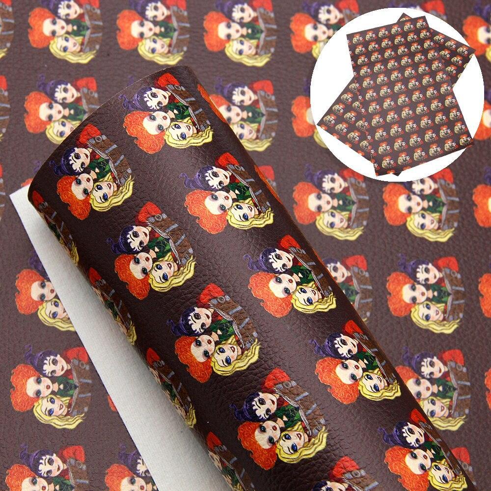 Lisslune | Playful Halloween Witch Synthetic Leather Craft Sheets Set - Creative Art Supplies