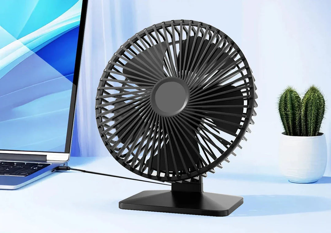 Lisslune | Mira Oscillating USB Fan – Silent, Compact & 4 Speeds for Desks and Nightstands