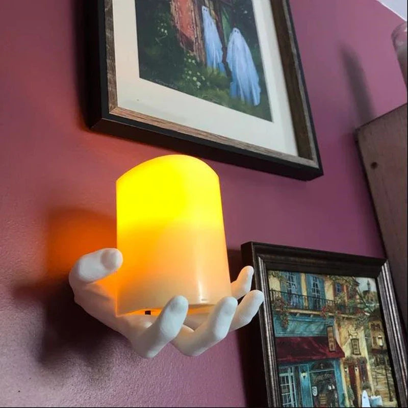 Rynx | Creepy Hands Wall Decoration Wall Candle Holder From Addams Family Spooky Scary Wall Decoration Halloween Costume Prop