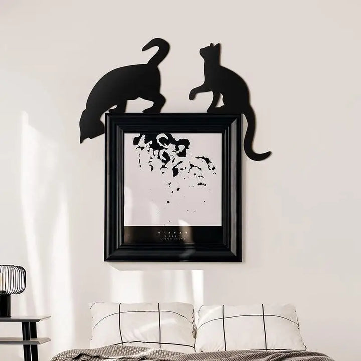 Rynx | Halloween Door Corner Sign Sweet Bird Witch Cat Black Wood Hanging Decoration Party Home Wall Doors Frame Decorations