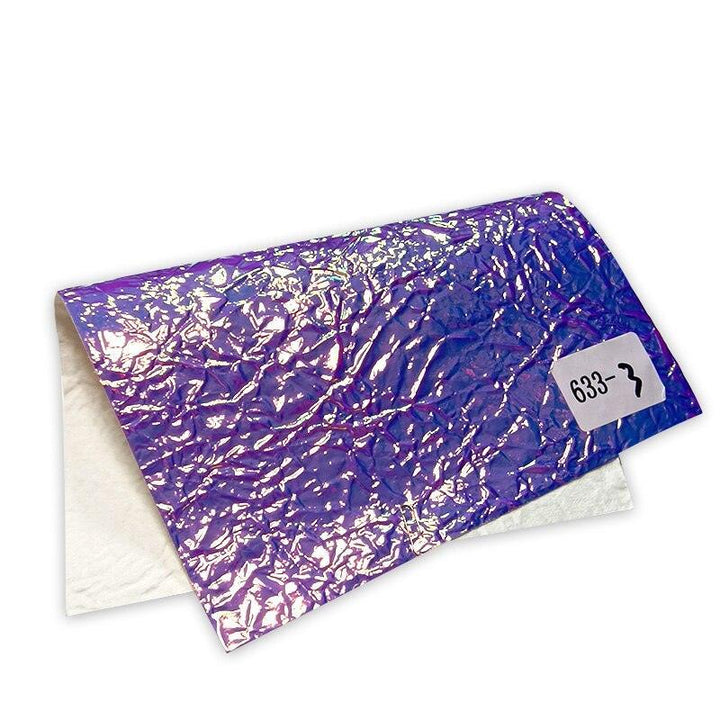 Lisslune | Crinkled Holographic Metallic Synthetic Leather Fabric Sheet for Creative DIY Projects