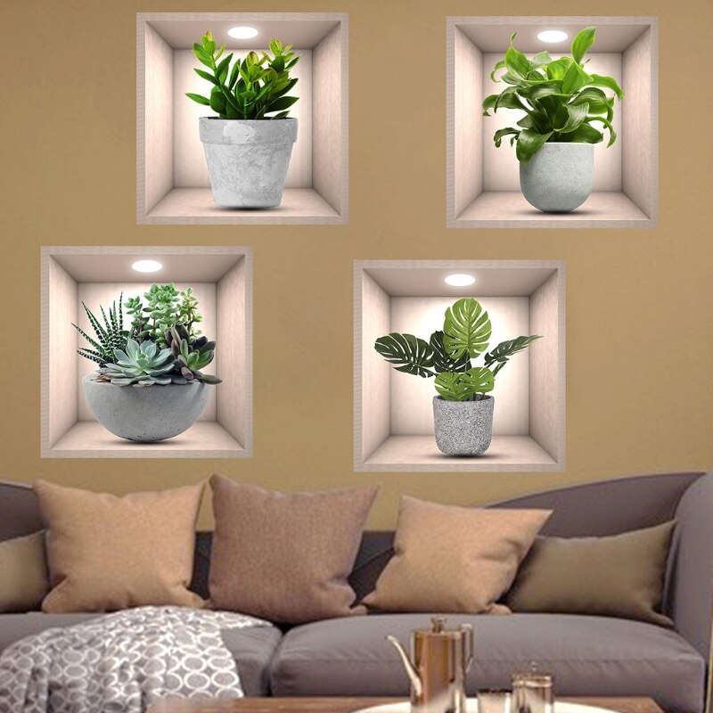 Lisslune | Wall Decorative Potted Plant Stickers