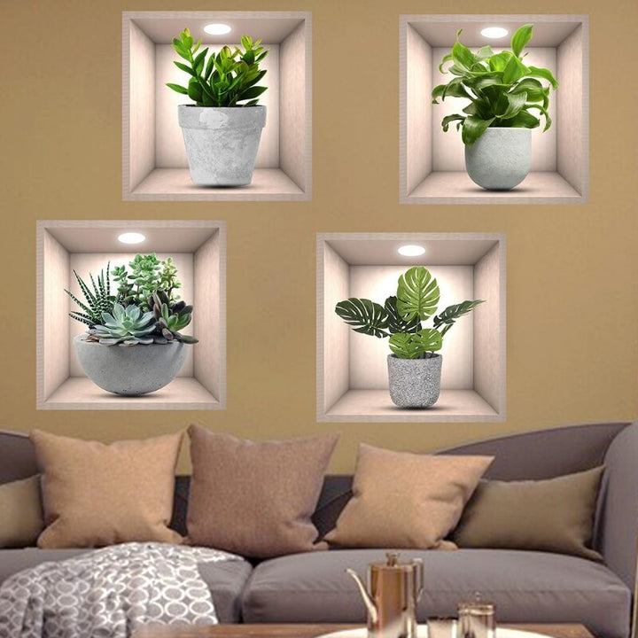 Lisslune | Wall Decorative Potted Plant Stickers