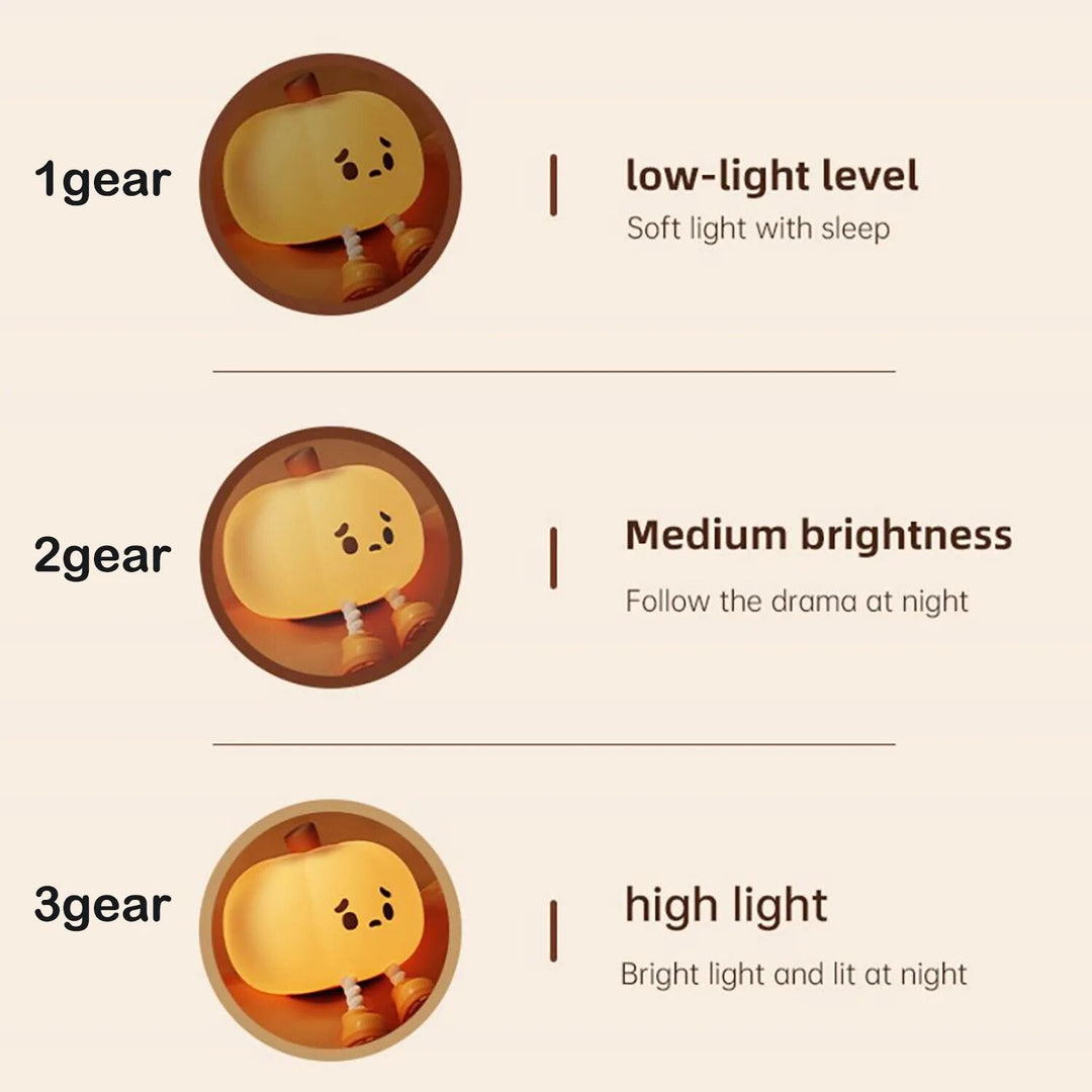 Lisslune | Sad Pumpkin Touch Sensor Lamp Decor