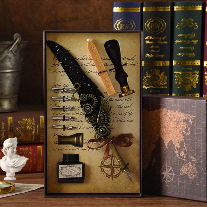 Lisslune | Phoenix Feather Mechanic Calligraphy Pen Set