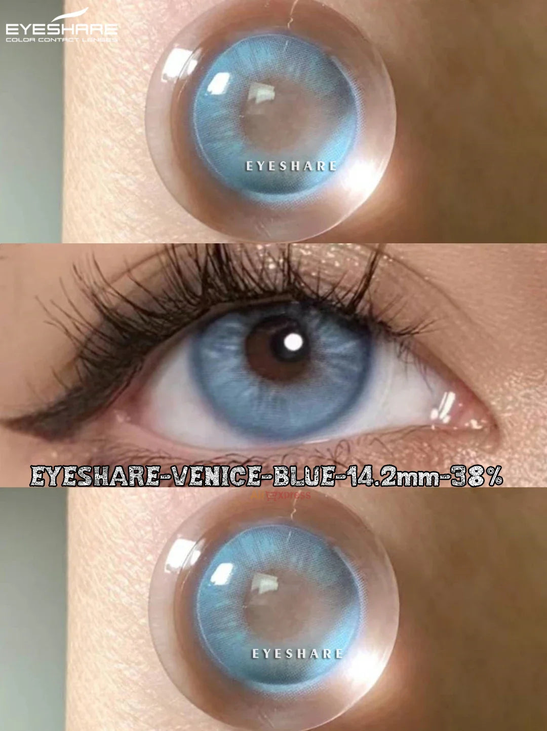 Rynx | 2pcs Color Contact Lenses Gray Soft Contact Naturally Cosmetic Color Lenses Blue Beautiful Pupils Annual Use