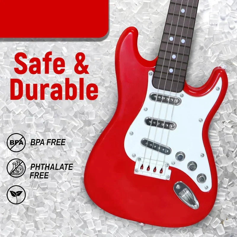Lisslune | 4-String E-Guitar Toy for Children - Portable Musical Instrument, Perfect Gift for Young Musicians