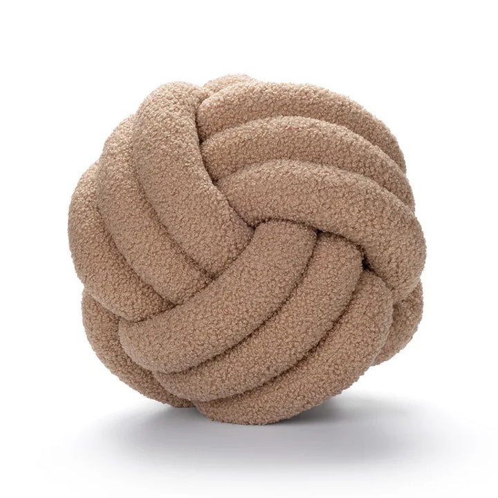 Lisslune | Throw Pillow - Cozy - Hand-knotted Ball - Sheepskin