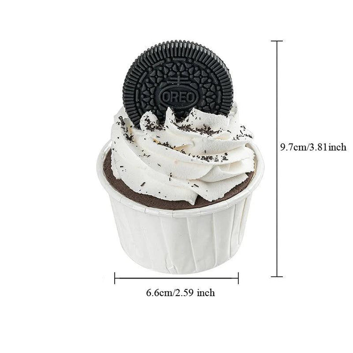 Lisslune | Realistic Handmade Synthetic Cream Cupcake for Photography Props and Decorative Displays