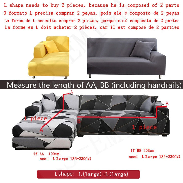 Lisslune | Modern Non-slip Colorful Elastic Sofa Cover