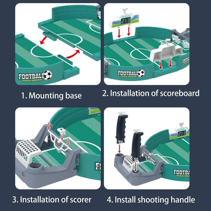 Rynx | Interactive Table Football Game, Plastic Football Battle Set with 4 Balls, Hand Operated for Party Fun, Ideal Educational Toy Gift