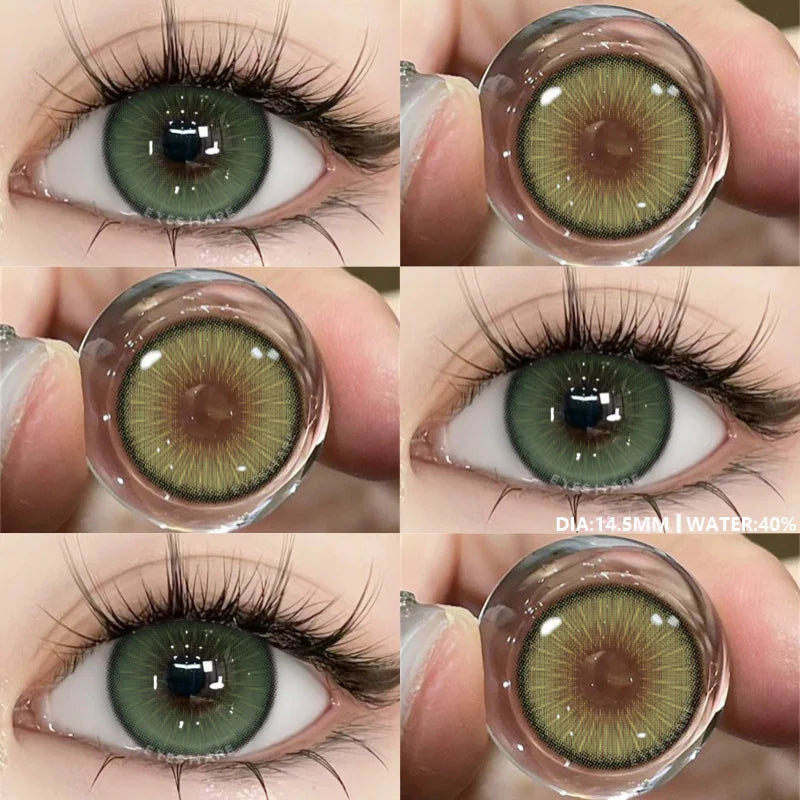 Rynx | 1 Pair of New Color Contact Lenses for Eyes Naturally Blue Eye Lenses Purple Lenses Gray Eye Contacts Brown Eye Lens Yearly