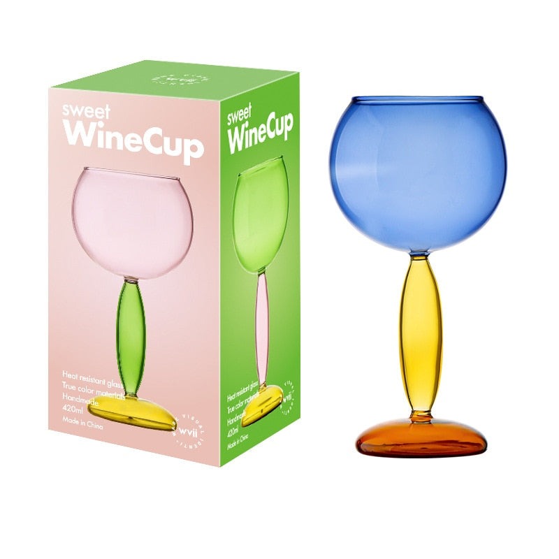 Lisslune | Borosilicate 3-Color Glassware - Wine Glass
