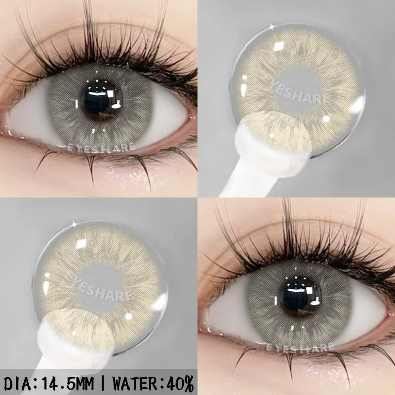 Rynx | 1 Pair New Color Contact Lenses for Eyes Purple Lenses Gray Pupil Lens Brown Eye Lens Annual Cosmetic Blue Eye Contacts