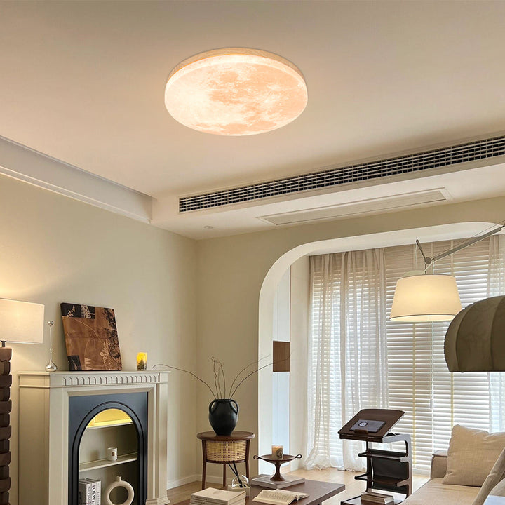Lisslune | Modern Moon-Inspired LED Ceiling Light – Soft Ambient Flush Mount