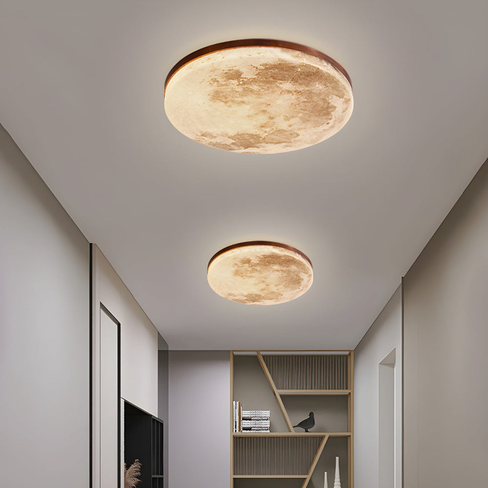 Lisslune | Modern Moon-Inspired LED Ceiling Light – Soft Ambient Flush Mount