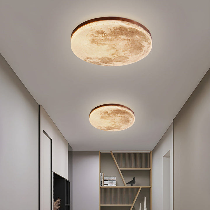 Lisslune | Modern Moon-Inspired LED Ceiling Light – Soft Ambient Flush Mount