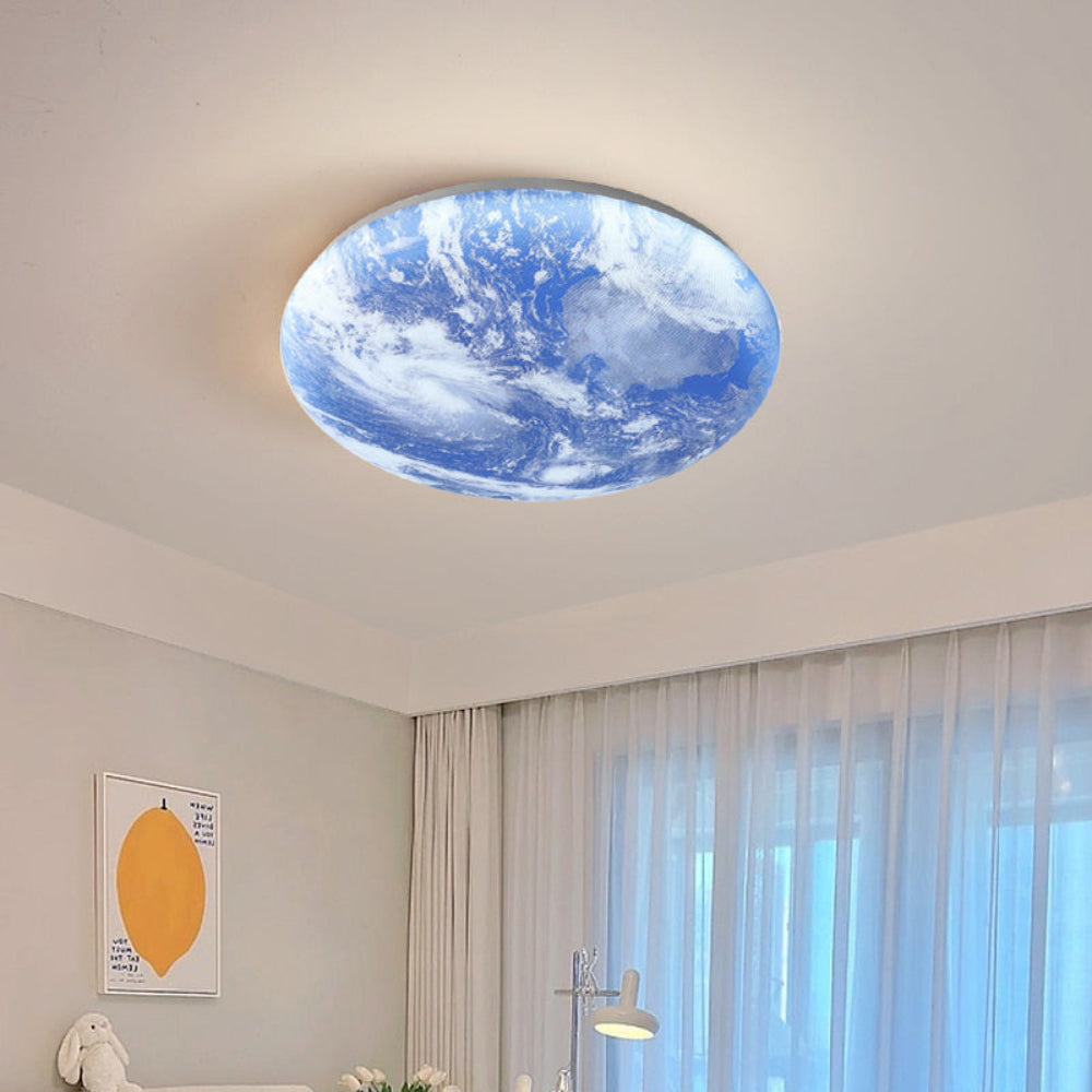 Lisslune | Modern Moon-Inspired LED Ceiling Light – Soft Ambient Flush Mount