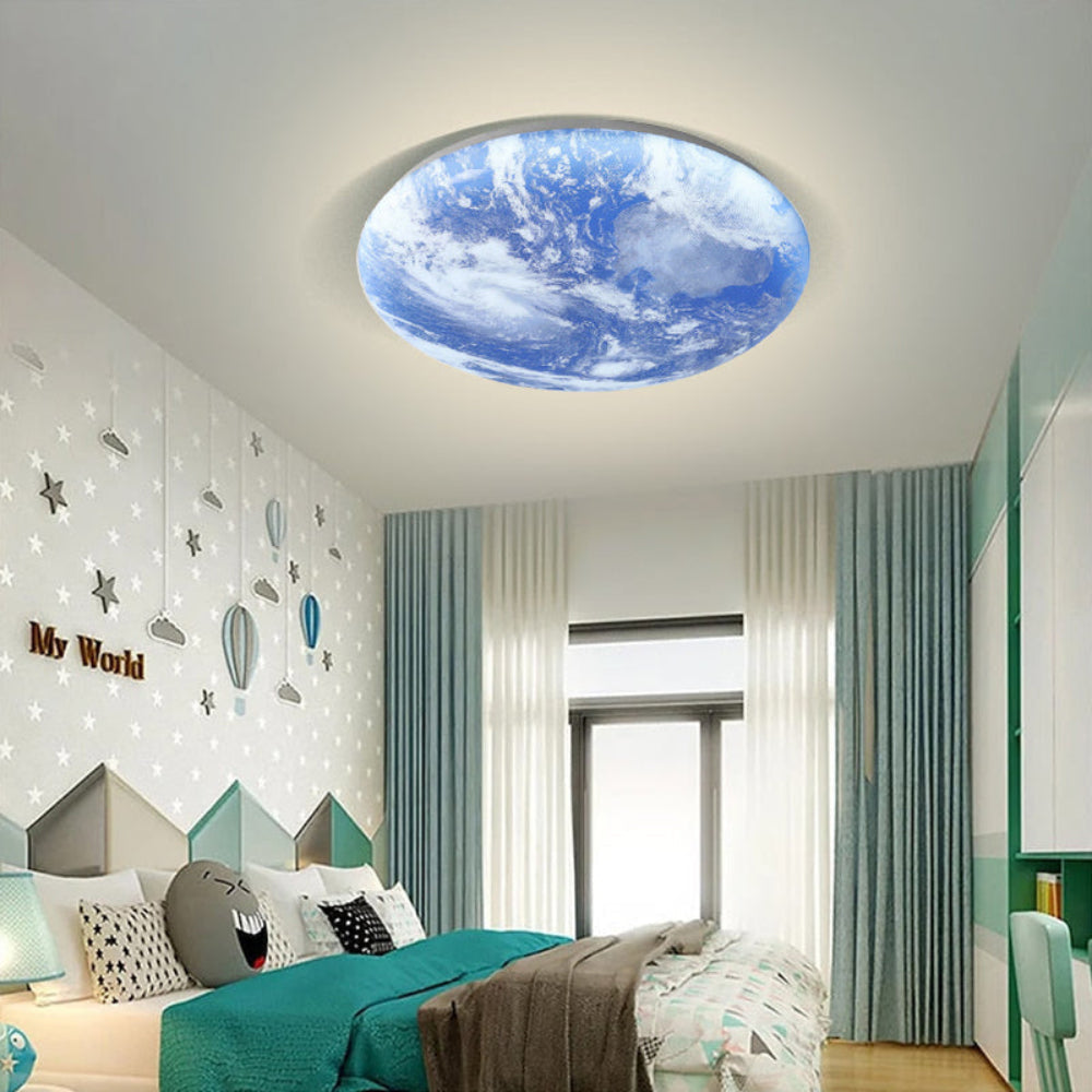 Lisslune | Modern Moon-Inspired LED Ceiling Light – Soft Ambient Flush Mount