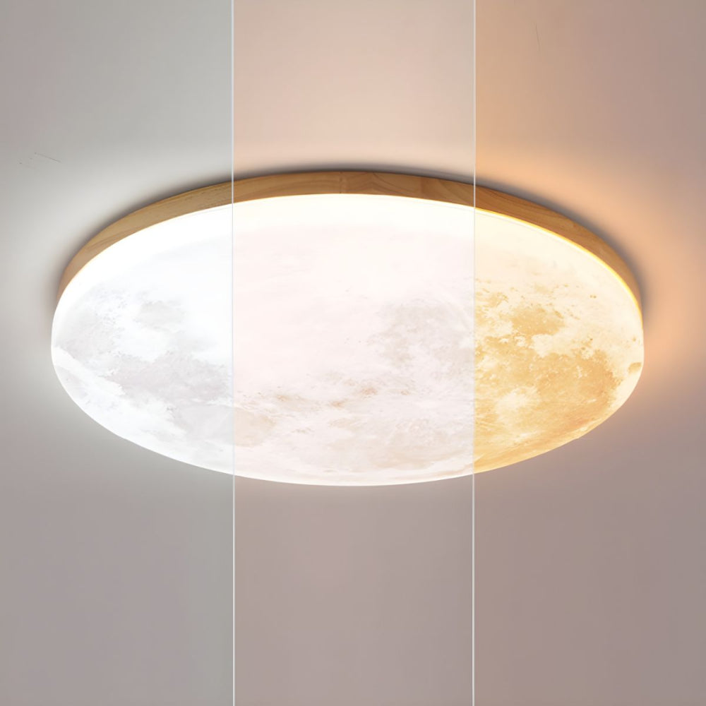 Lisslune | Modern Moon-Inspired LED Ceiling Light – Soft Ambient Flush Mount