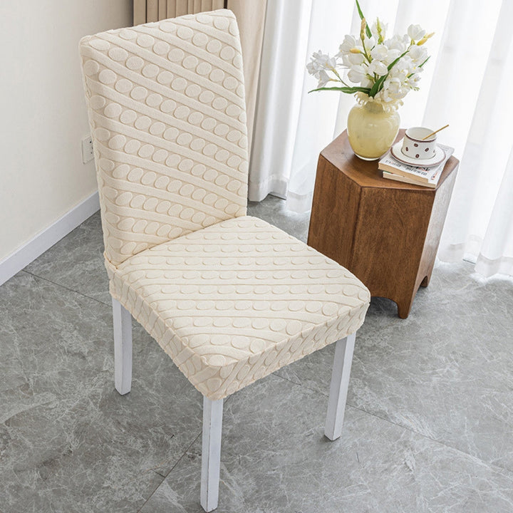Lisslune | Seraphine Embossed Oval Knitting Dining Chair Cover