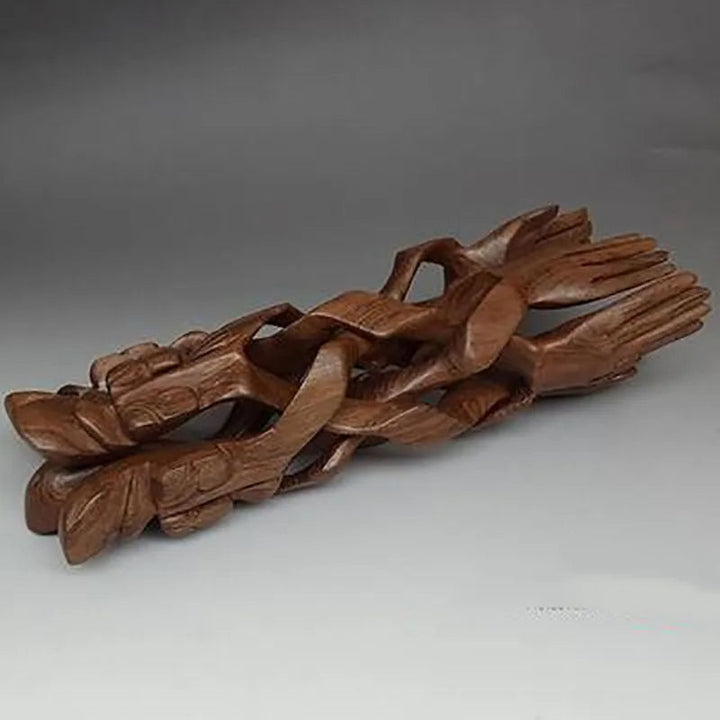 Lisslune | Serene Sculpture Wooden Luck Bearer Serving Platter