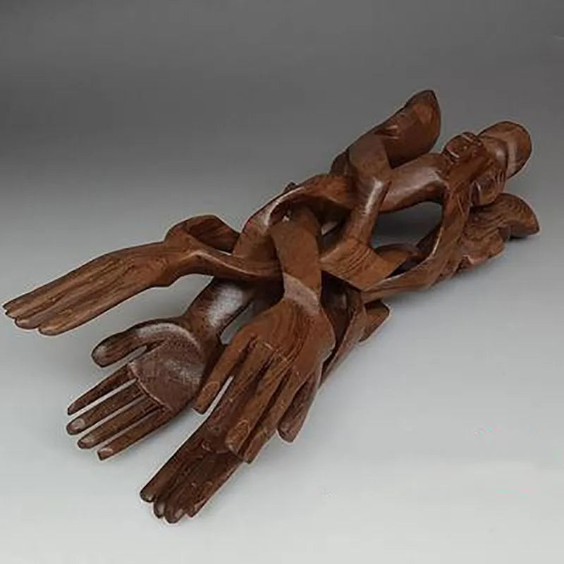 Lisslune | Serene Sculpture Wooden Luck Bearer Serving Platter