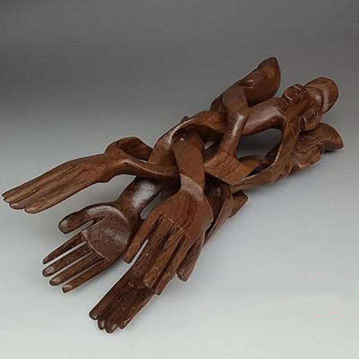 Lisslune | Serene Sculpture Wooden Luck Bearer Serving Platter