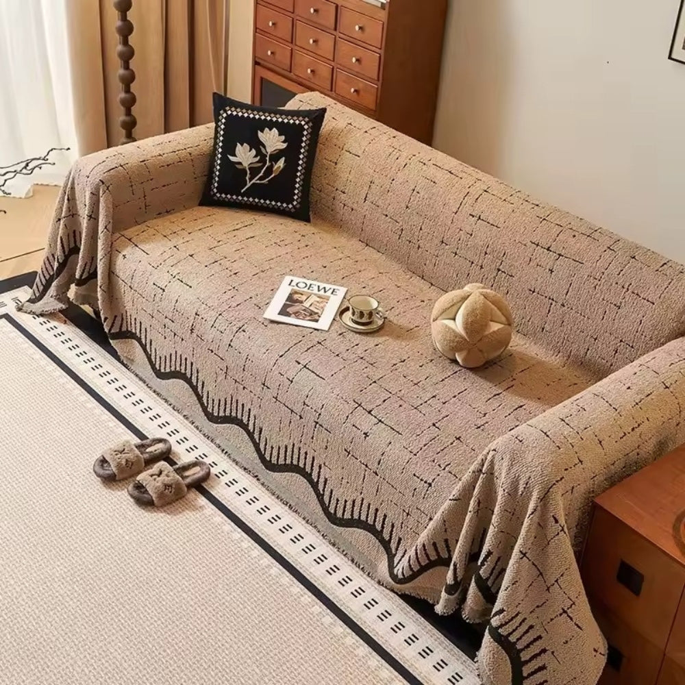 Lisslune | Serene Horizon Lines Sofa Cover