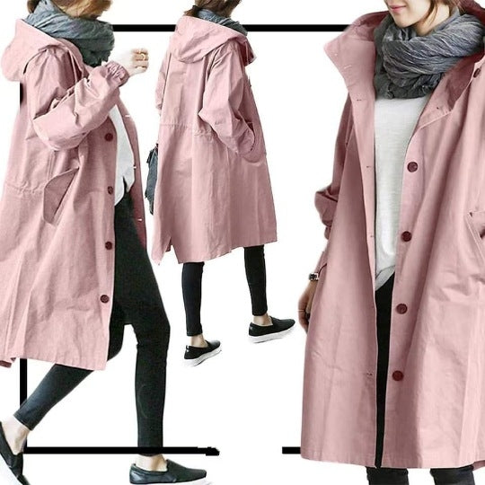 Lisslune | Water and windproof women's trench coat with hood