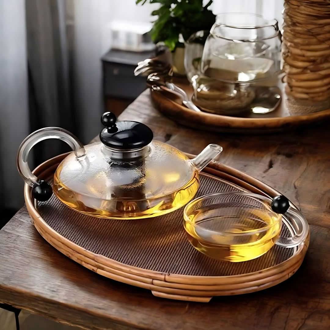 Lisslune | Glass Teapot Set with Built-In Filter and Cups