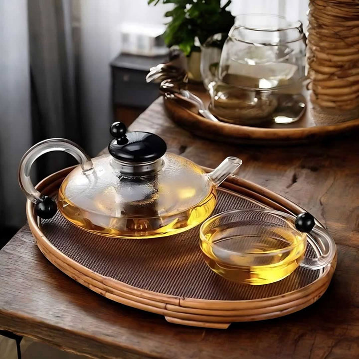 Lisslune | Glass Teapot Set with Built-In Filter and Cups