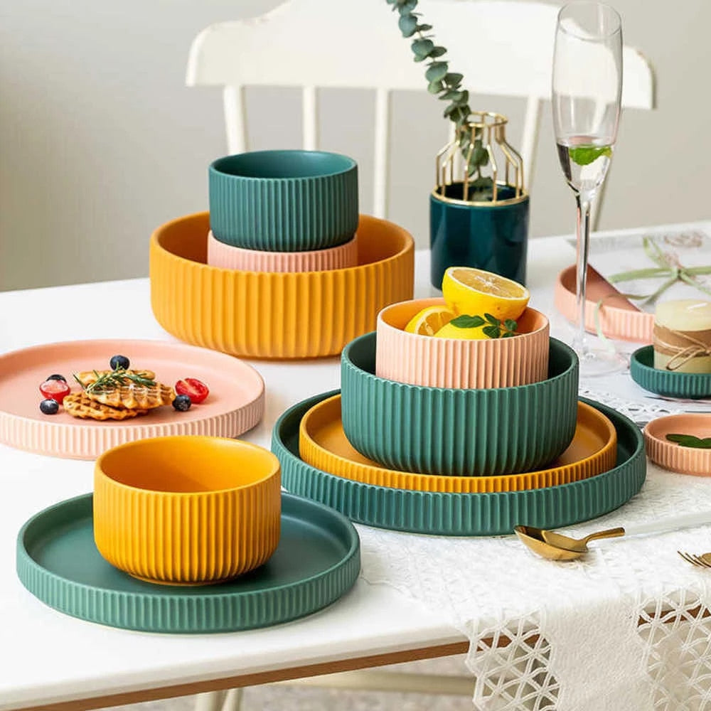 Lisslune | Colorful Ceramic Dinner Plate
