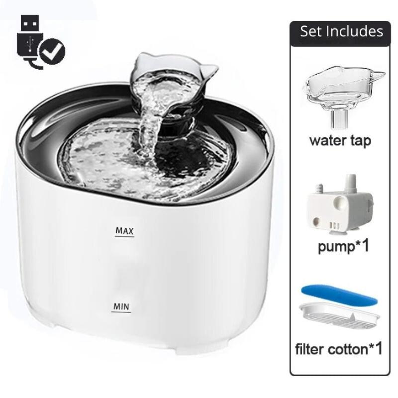Lisslune | Wireless Automatic Cat Water Fountain | Filtered Fresh Water for Your Pet