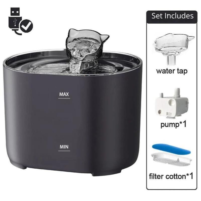 Lisslune | Wireless Automatic Cat Water Fountain | Filtered Fresh Water for Your Pet