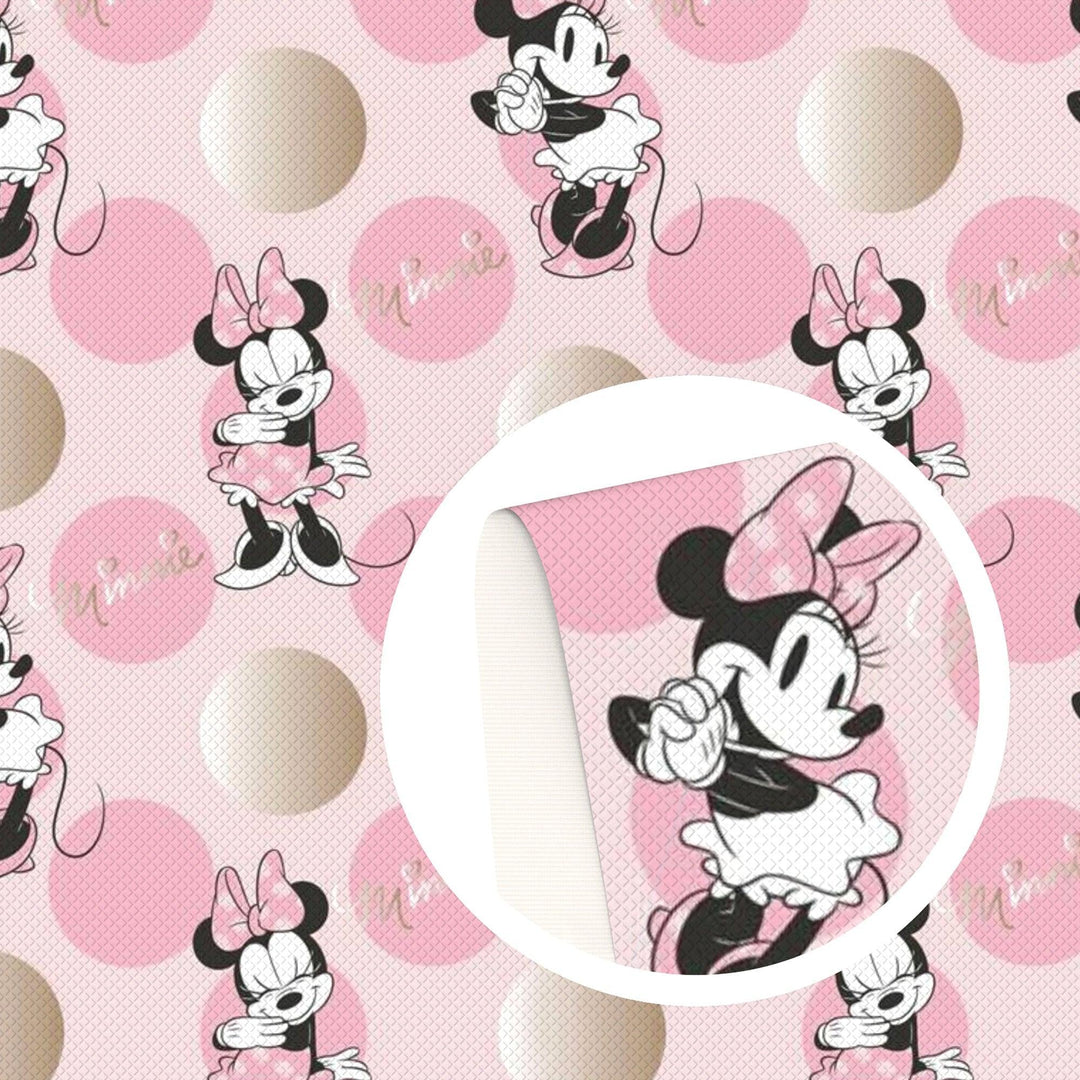 Lisslune | Elegant Minnie Mouse Faux Leather Craft Sheet - Transform Your Projects