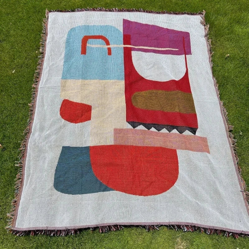 Lisslune | Pastel Landscape Throw Blanket