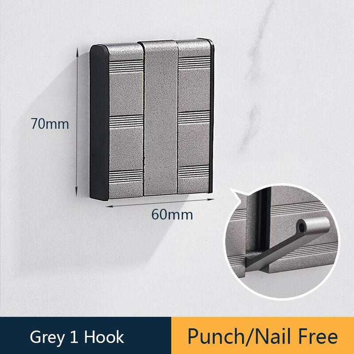 Lisslune | Modern Electroplated Aluminium Wall Hook Set - Elegant Storage Solution