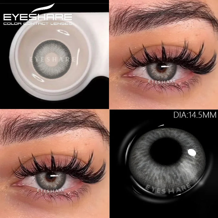 Rynx | 1Pair Fashion Colored Contact Lenses New Gray Lenses Blue Eye Contacts Cosmetic Green Eyelenses Annual Colored Eyelens