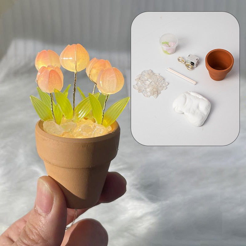 Lisslune | Creative DIY Rose Glow Night Lamp Decor