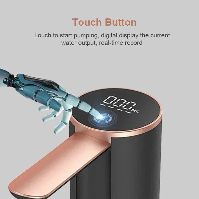 Lisslune | Smart Foldable Electric Water Dispenser - Portable Touch-Controlled Rechargeable Bottle Pump