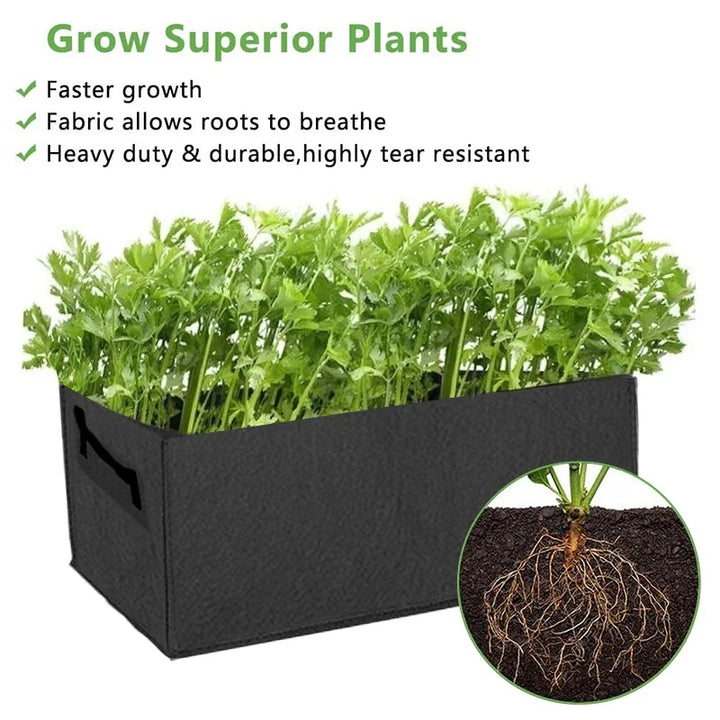 Lisslune | Foldable storage box made of felt for plants with handles