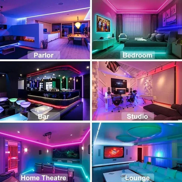 Lisslune | USB RGB LED Strip Lights with App Control for Room & TV Backlighting Decor