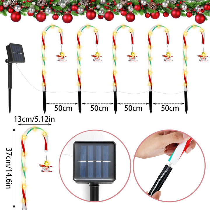 Lisslune | Candy Cane Lane LED Solar Lamp