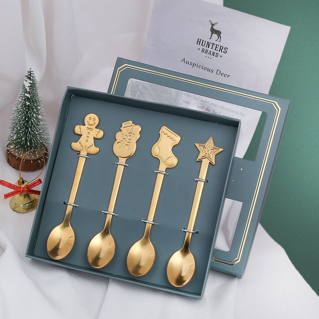 Lisslune | 4Pcs Christmas Best Wishes Tableware Set