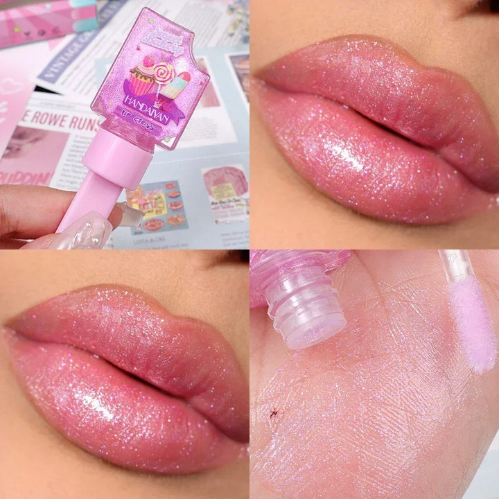 Rynx | Diamond Shiny Lip Gloss Waterproof Glitter Liquid Lipstick Long-lasting Shimmer Pearl Lip Lacquer Women Sexy Lip Tint Makeup