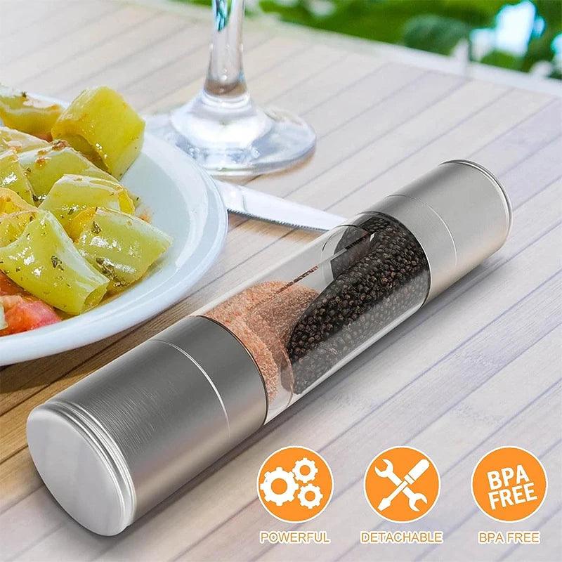 Lisslune | Precision Adjustable Salt and Pepper Mill Set - Dual Ceramic Blades Combination
