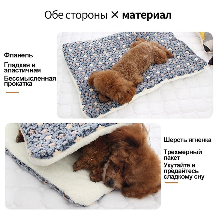 Lisslune | Plush Coral Velvet Pet Blanket - Ultimate Comfort for Dogs and Cats